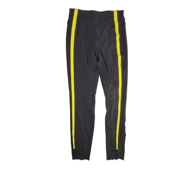 Zyia Women's Athletic Leggings Black with Yellow Stripe Size S - Picture 1 of 4